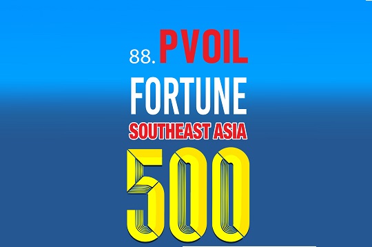 PVOIL ranked among top 500 largest companies in Southeast Asia by Fortune