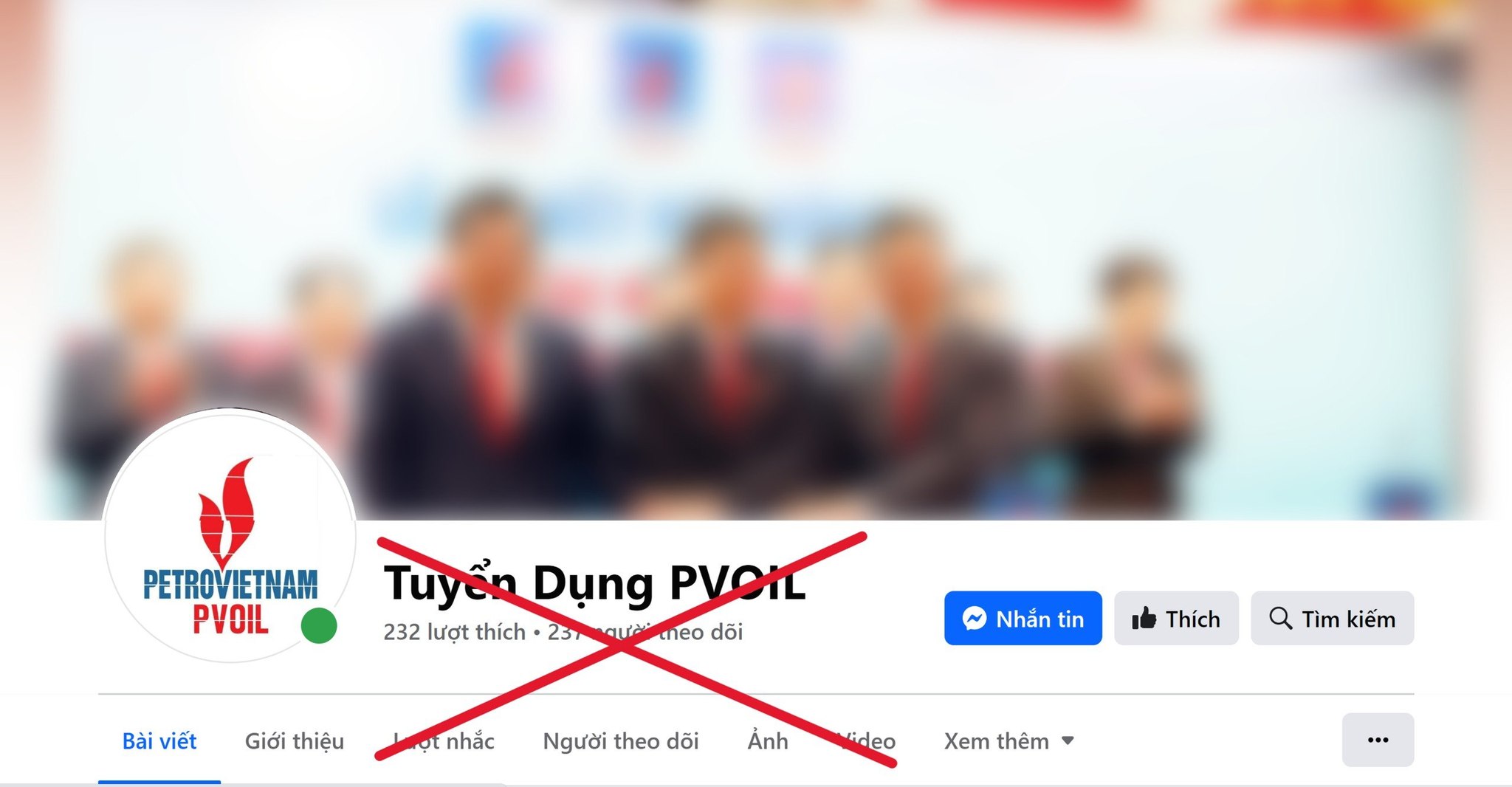 Warning about PVOIL’s fake Fanpages