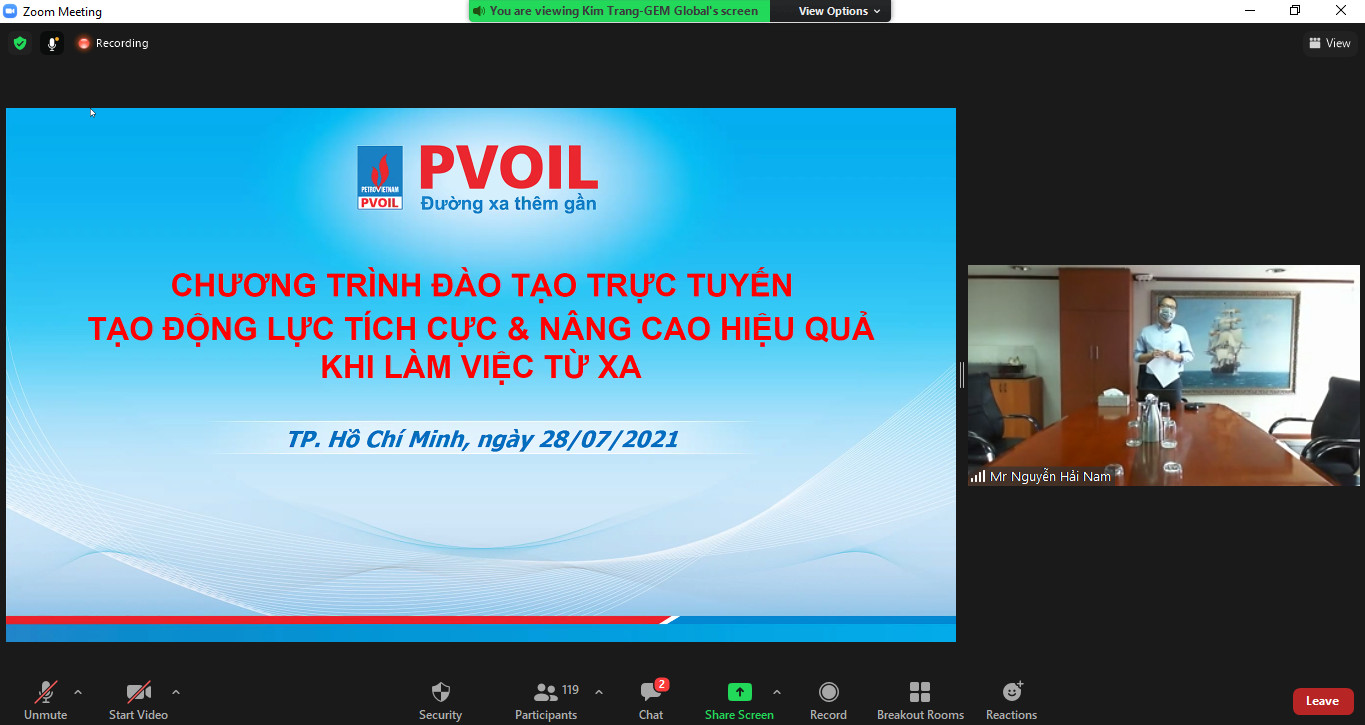 PVOIL organises online training to motivate work-from-home employees