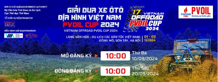 PVOIL VOC 2024 [1] Chính thức mở cổng đăng ký Giải Đua xe Ô tô Địa hình Việt Nam PVOIL Cup 2024